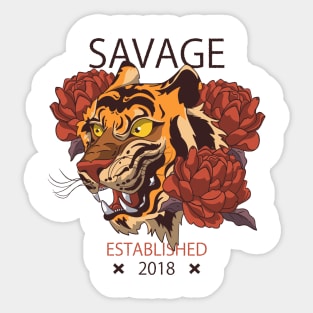 Savage Tiger Sticker